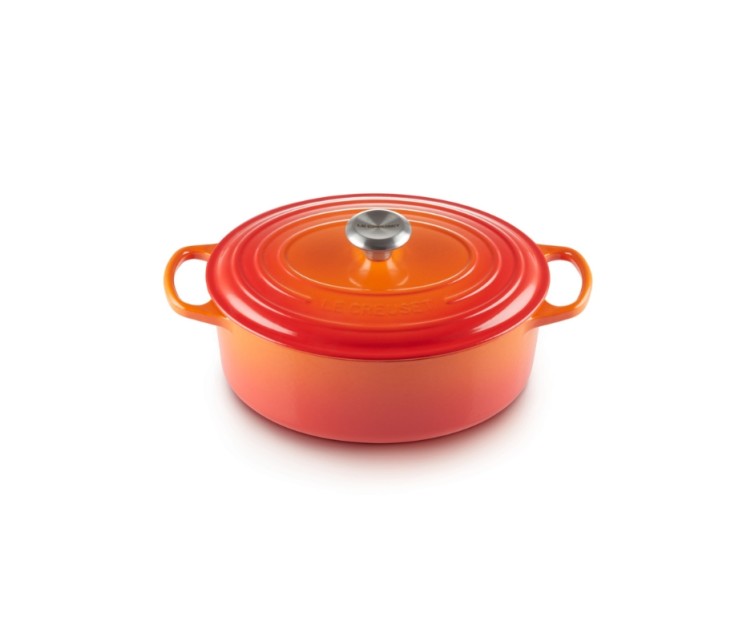 Le Creuset Ketaus puodas ovalus 27cm / 4,1L oranžinis