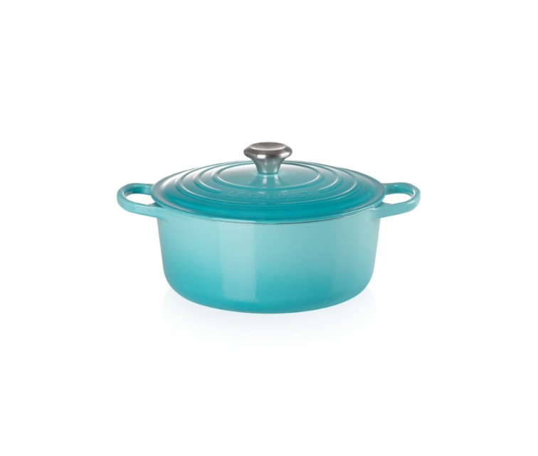 Cast iron pot round Ø26cm / 5,3L light blue