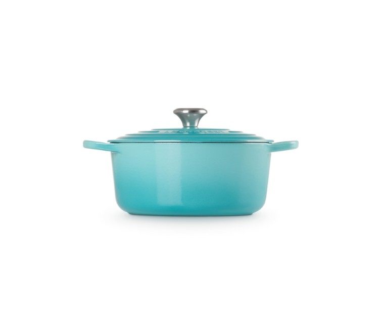 Cast iron pot round Ø26cm / 5,3L light blue