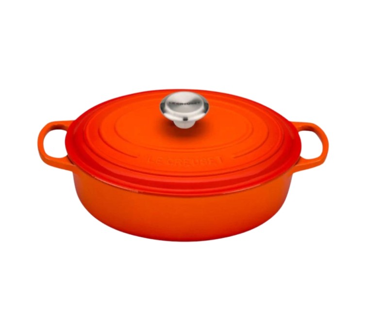 Le Creuset Кастрюля чугунная овальная Ø27см / 3,4л оранжевая