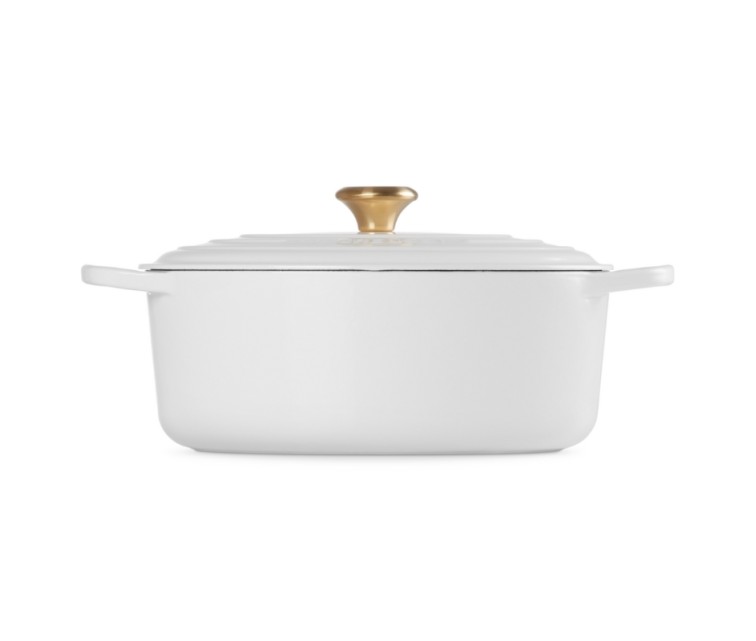 Le Creuset Ketaus puodas ovalus 31cm / 6,3L baltas