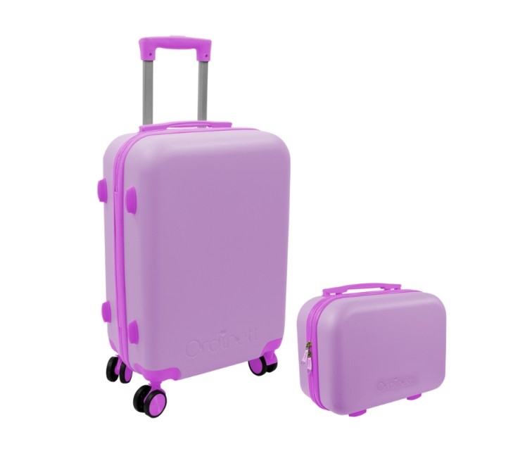 Suitcase set 2 pcs 43L (36x23x56cm) + 15L (24x17x33cm) pink