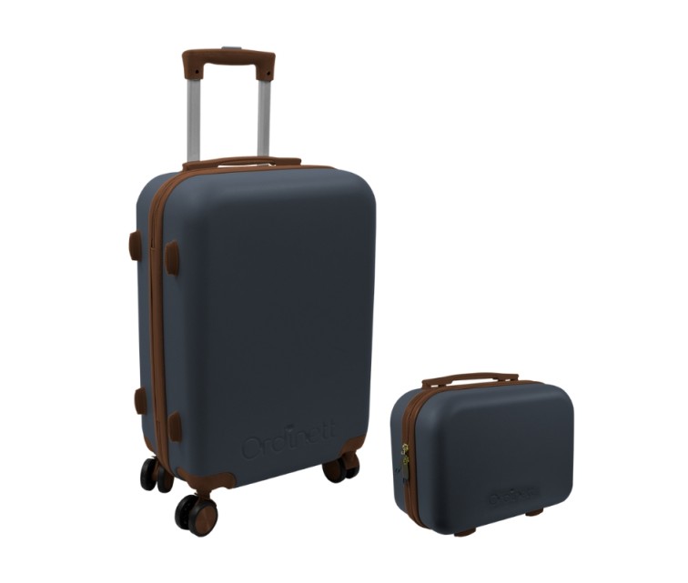 Suitcase set 2 pcs 43L (36x23x56cm) + 15L (24x17x33cm) grey