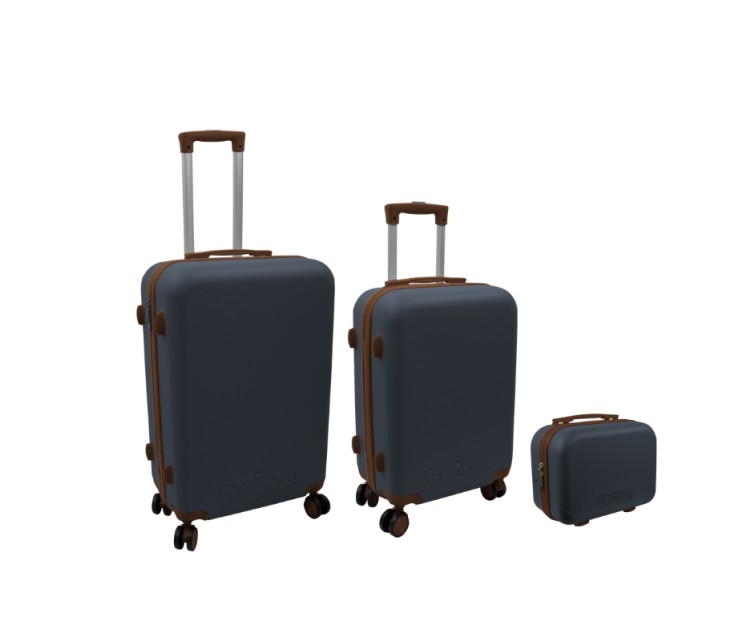 Комод комплект из 3 шт 60L (42x25x64cm) + 43L (36x23x56cm) + 15L (24x17x33cm) серый