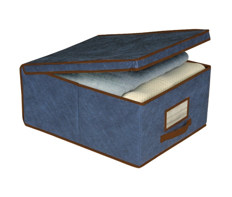 Box fabric 48x36x19cm Blue