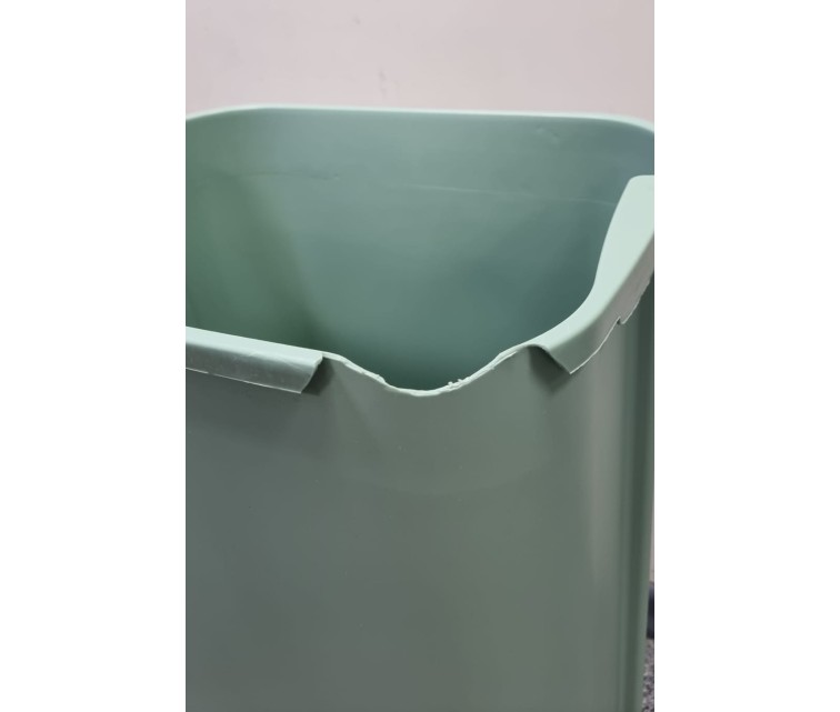 ( BROKEN PIECE ) Waste bucket with swivel lid 50L Swantje 38,5x29x66cm green