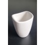 ( WITHOUT PACKAGING ) Toothbrush container Soft ceramic, white