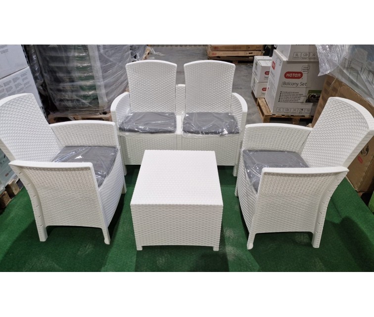 ( WITHOUT PACKAGING + ASSEMBLED ) Garden furniture set Set Lido 2 Storage white