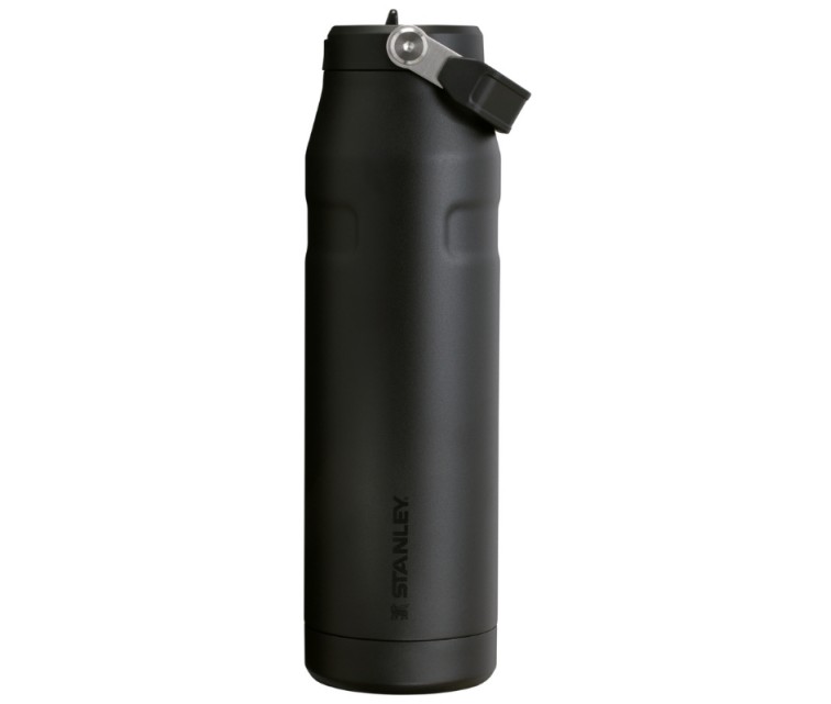 Termopudele ar salmiņu The IceFlow Bottle Flip Straw 2.0 1,06L melna 2.0