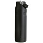 Termopudele ar salmiņu The IceFlow Bottle Flip Straw 2.0 1,06L melna 2.0