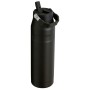 Termopudele ar salmiņu The IceFlow Bottle Flip Straw 2.0 1,06L melna 2.0