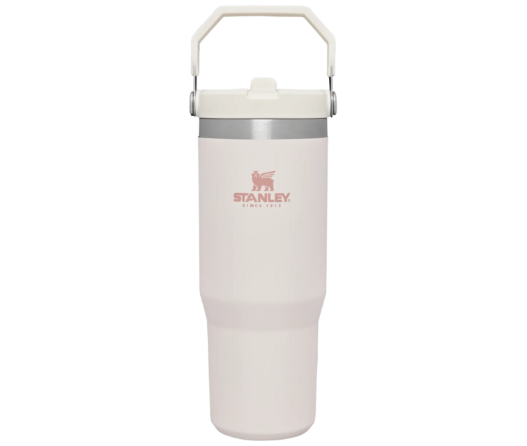 Termokrūze ar salmiņu The IceFlow Flip Straw Tumbler 0,89L gaiši rozā