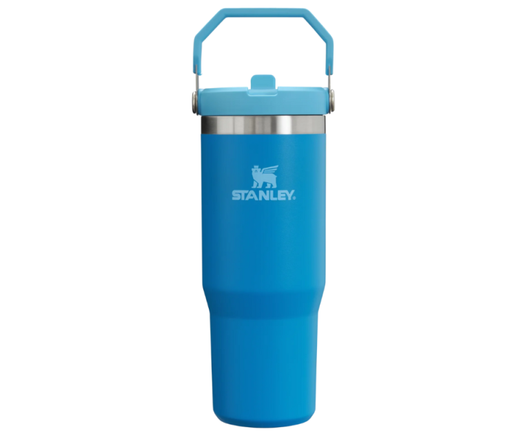 Thermal bottle with straw The IceFlow Flip Straw Tumbler 0,89L blue