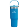 Thermal bottle with straw The IceFlow Flip Straw Tumbler 0,89L blue