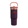 Thermal mug with a straw The IceFlow Flip Straw Tumbler 0.89L purple