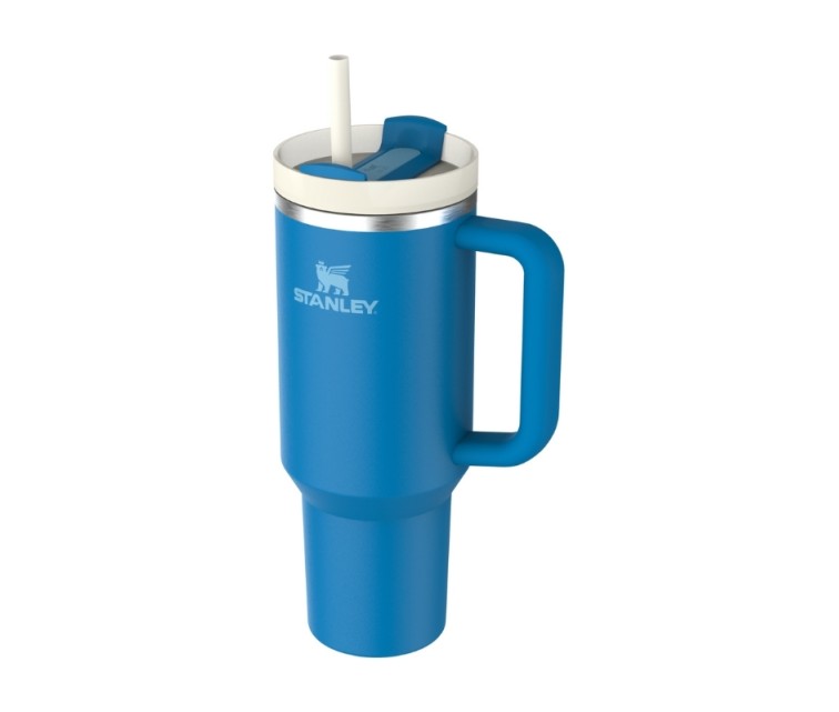 Thermo mug with straw The Quencher H2.O FlowState Tumbler 1.18L blue