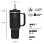 Thermo mug with straw The Quencher H2.O FlowState Tumbler 1.18L black