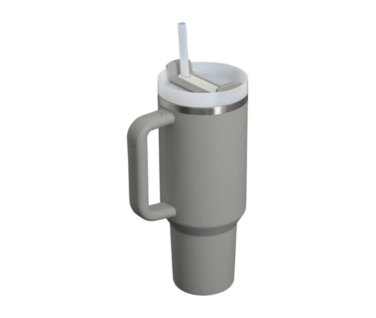 Thermal mug with straw The Quencher H2.O FlowState Tumbler 1.18L light grey