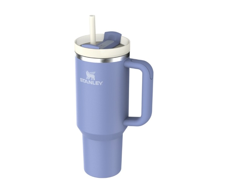 Thermos mug with straw The Quencher H2.O FlowState Tumbler 1.18L hydrangea blue