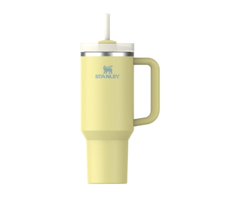 Thermos mug with straw The Quencher H2.O FlowState Tumbler 1.18L pomelo yellow-green