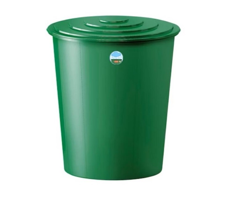 Water barrel 310L with lid and tap Ø80x93cm