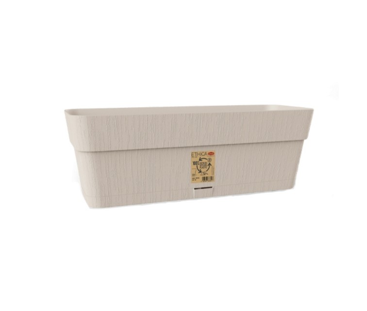 Flower box with tray Ethica 50x18x17cm white