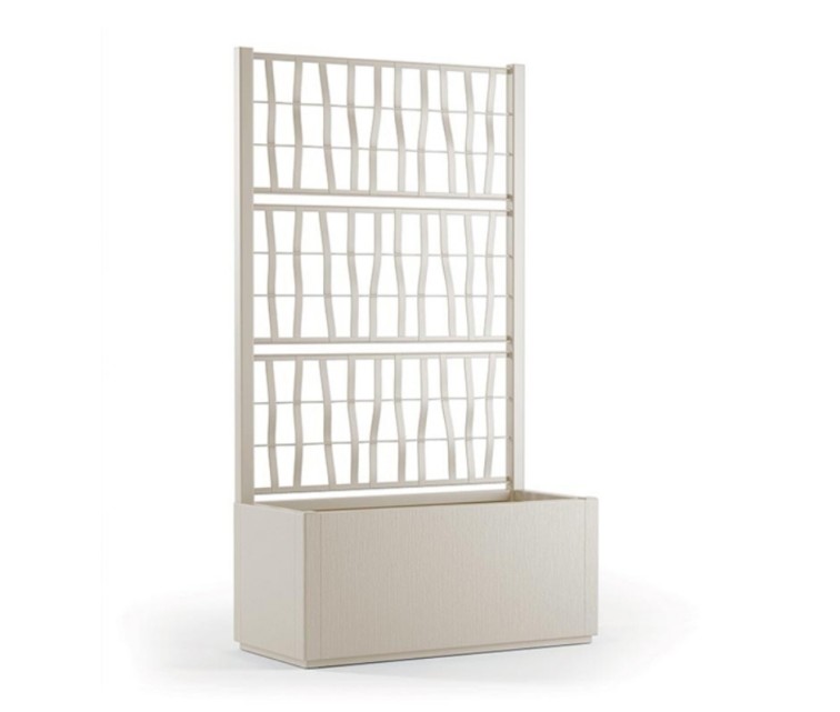 Flower box with grid Ethica 80x36x140cm white