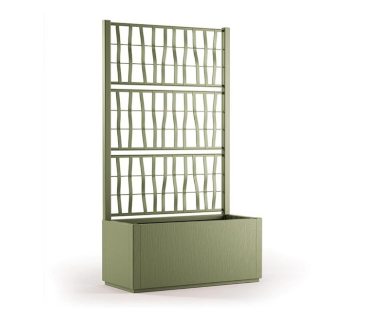 Flower box with grid Ethica 80x36x140cm green