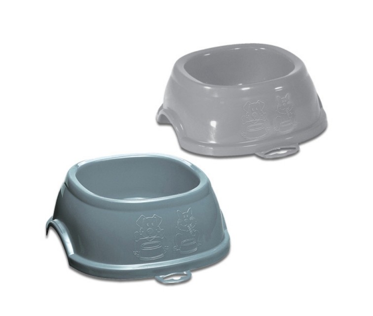 Food bowl Break 1 0.4L 17x17x6cm assorted grey/blue