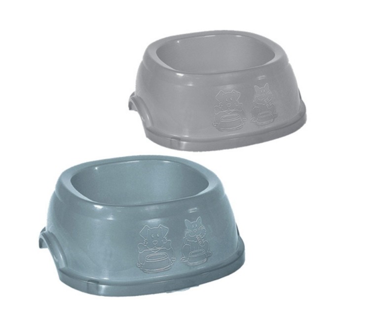 Feed bowl Break 4 2L 28x28x10cm assorted grey/blue