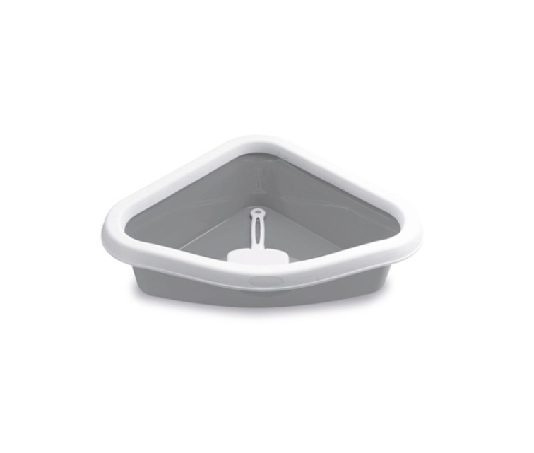 Cat toilet corner Sprint Corner 56x40x14cm white/grey