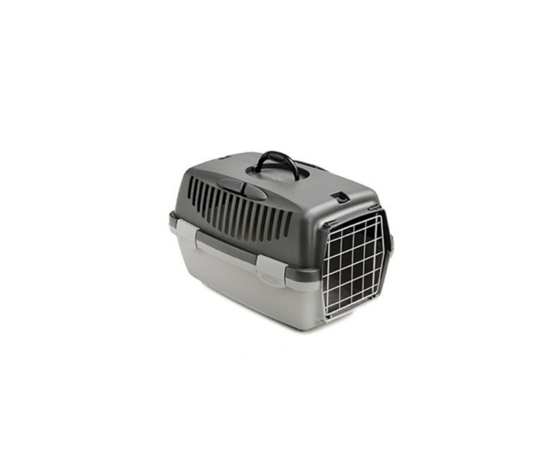 Transport cage Gulliver 1 with metal door 48x32x31cm dark gray/light gray