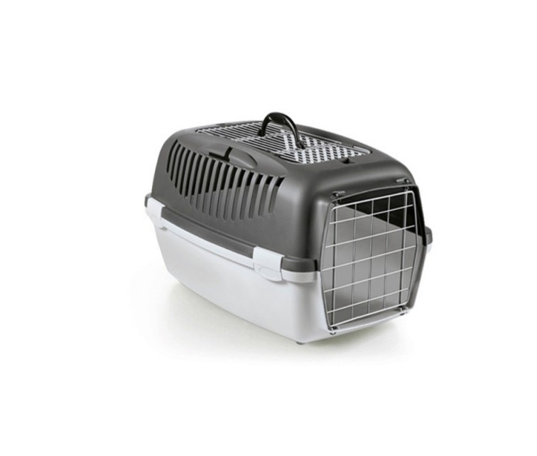 Transport cage Gulliver 3 Top Free with metal door 61x40x38cm dark gray/light gray