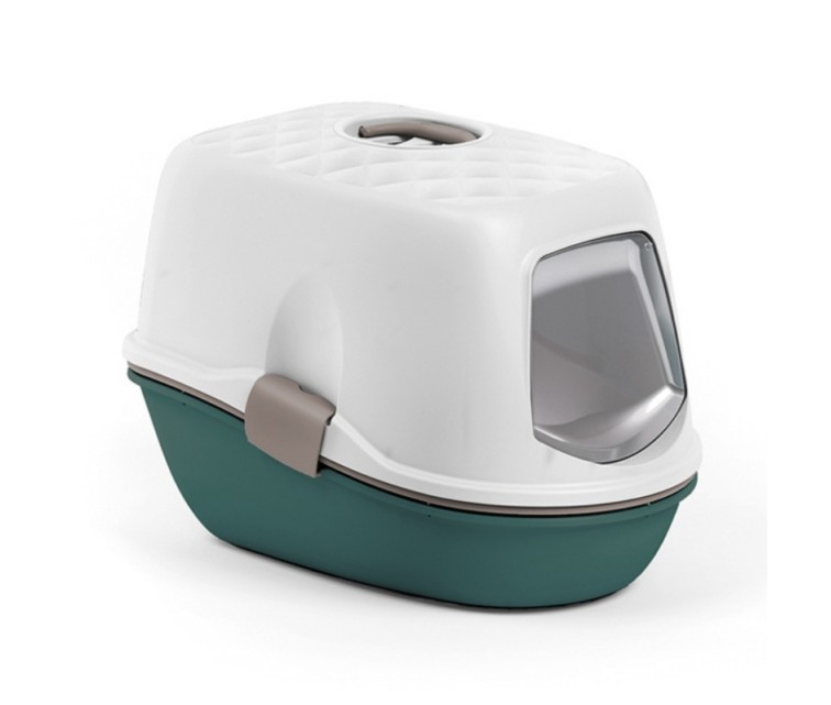 Cat toilet closed Furba Top Chic 58.5x39.4x42.7cm white/green