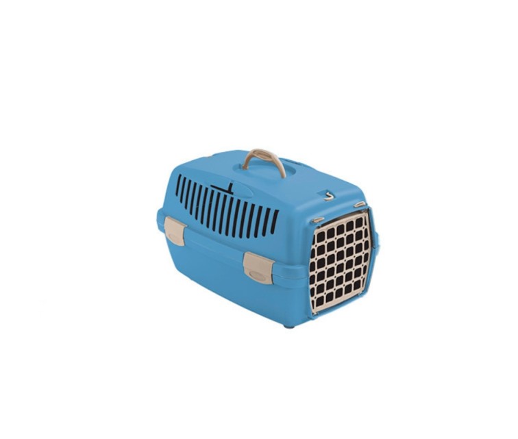 Transport cage Gulliver 1 with plastic door 48x32x31cm blue