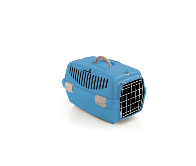 Transport cage Gulliver 1 with metal door 48x32x31cm blue