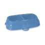 Feed bowl Break 11 0,4+0,4L 28x17x6cm assorted grey/blue