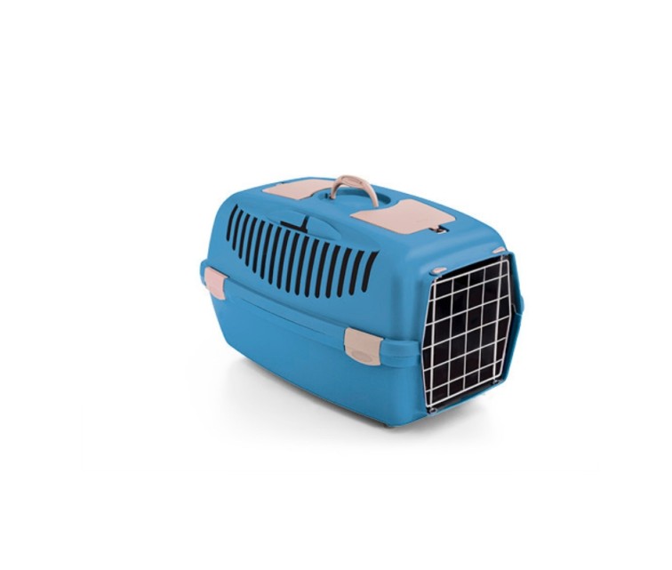 Transport cage Gulliver 2 with metal door 55x36x35cm blue