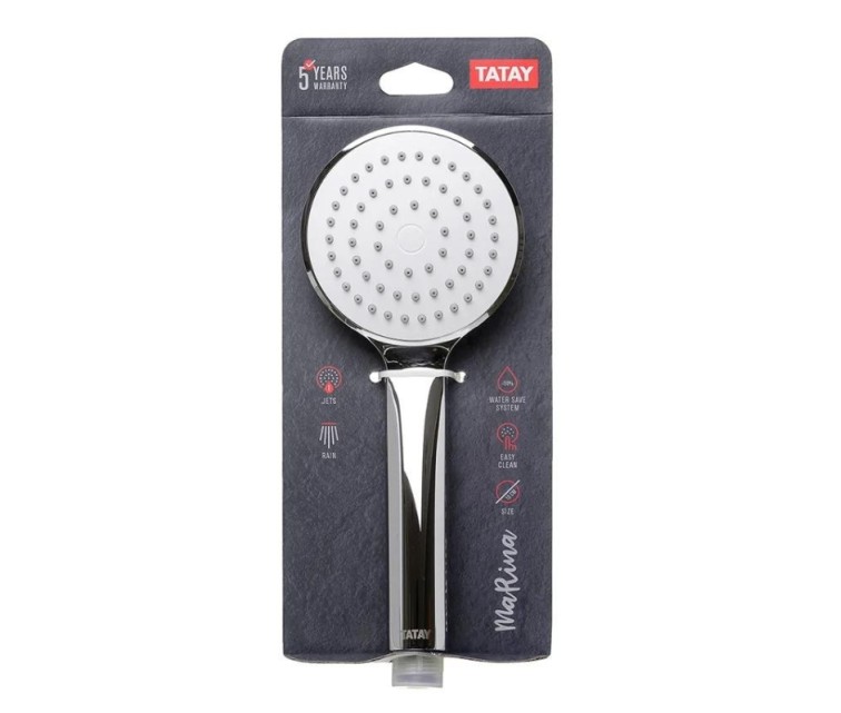 Shower handset Marina Ø10cm, 1 mode, chrome plated