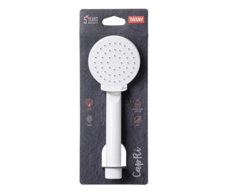 Shower handset Capri Ø7,5cm, 1 mode, matt white