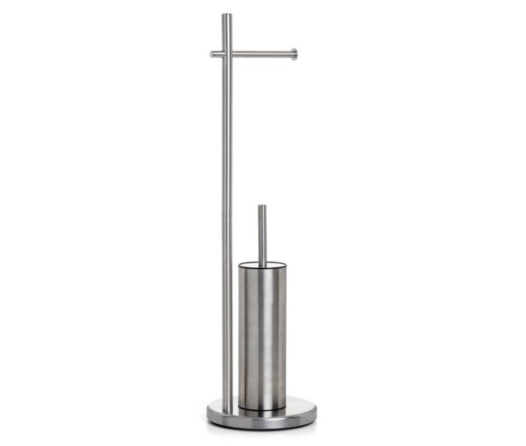 Toilet paper and toilet brush holder Satin stainless steel