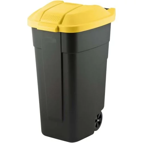 Keter Rockford Duotech Outdoor Trash Can, Gray