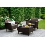 Garden furniture set Salemo Balcony Set brown