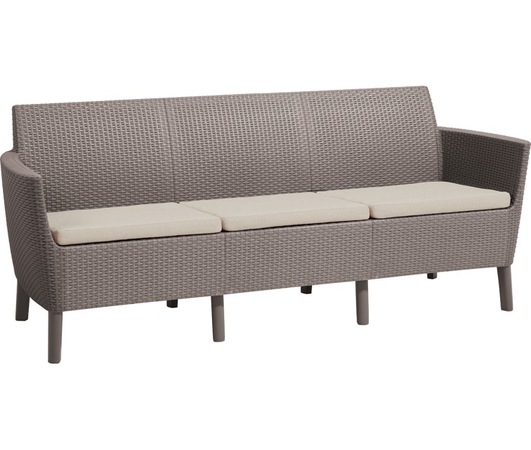 Dārza dīvāns trīsvietīgs Salemo 3 Seater Sofa bēšs