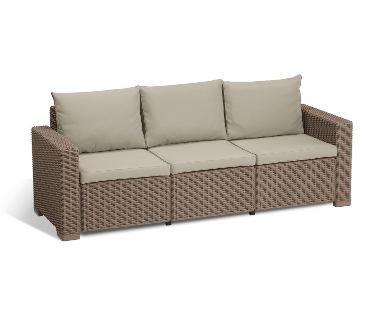 Trivietė sodo sofa California 3 Seater Sofa, smėlio spalvos