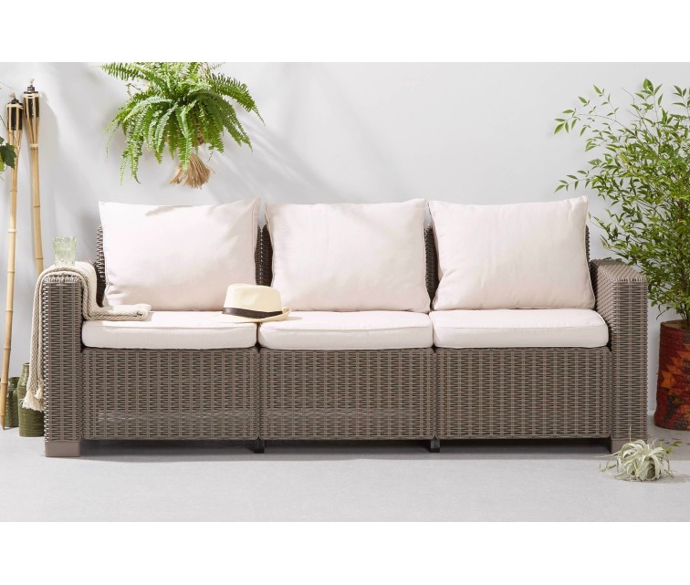 Trivietė sodo sofa California 3 Seater Sofa, smėlio spalvos