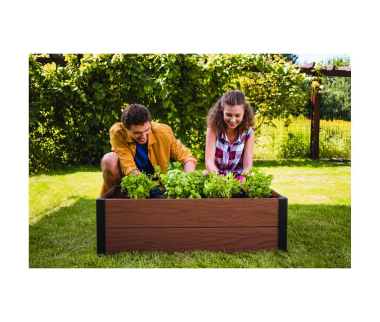 Rectangular flower bed Maple Trough 106x52x32cm brown