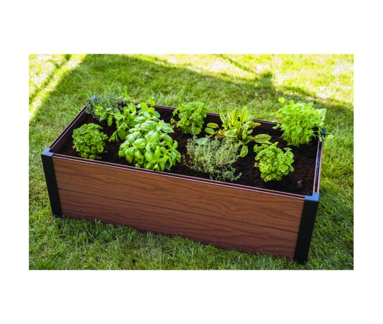 Rectangular flower bed Maple Trough 106x52x32cm brown