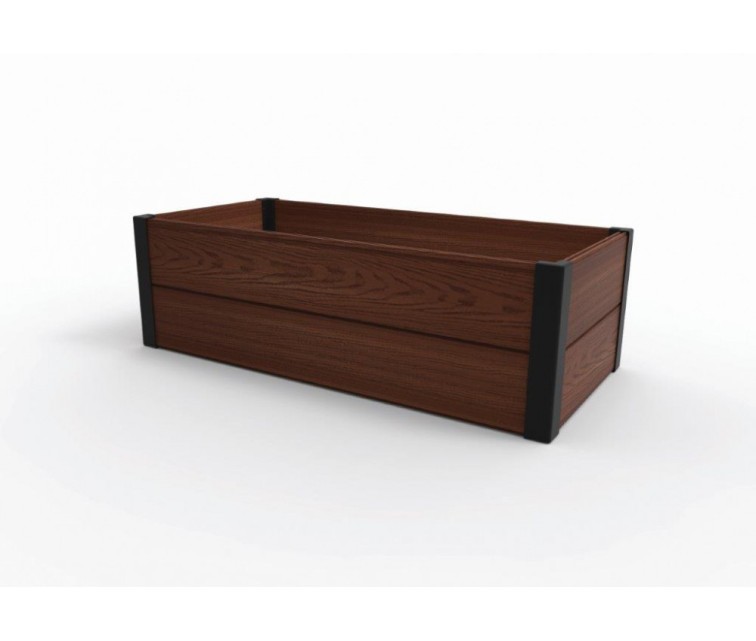 Бордюр прямоугольник клумбы Maple Trough 106x52x32 см коричневый